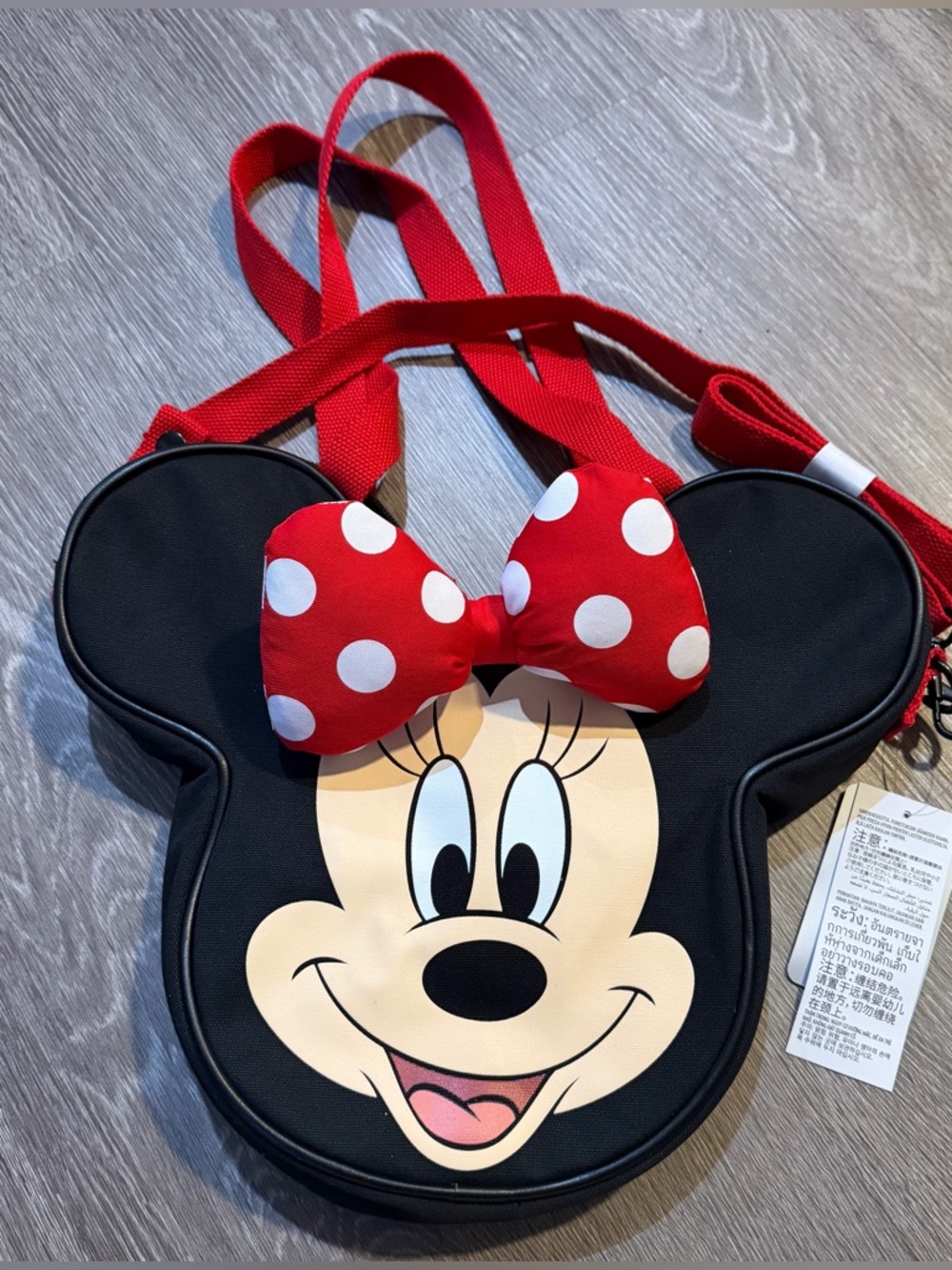Disney Parks Minnie Mouse Mini Face Canvas Tote NWT